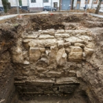 Kolozsvár római kori falrész feltárása. Fotó: Emil Boc/Facebook