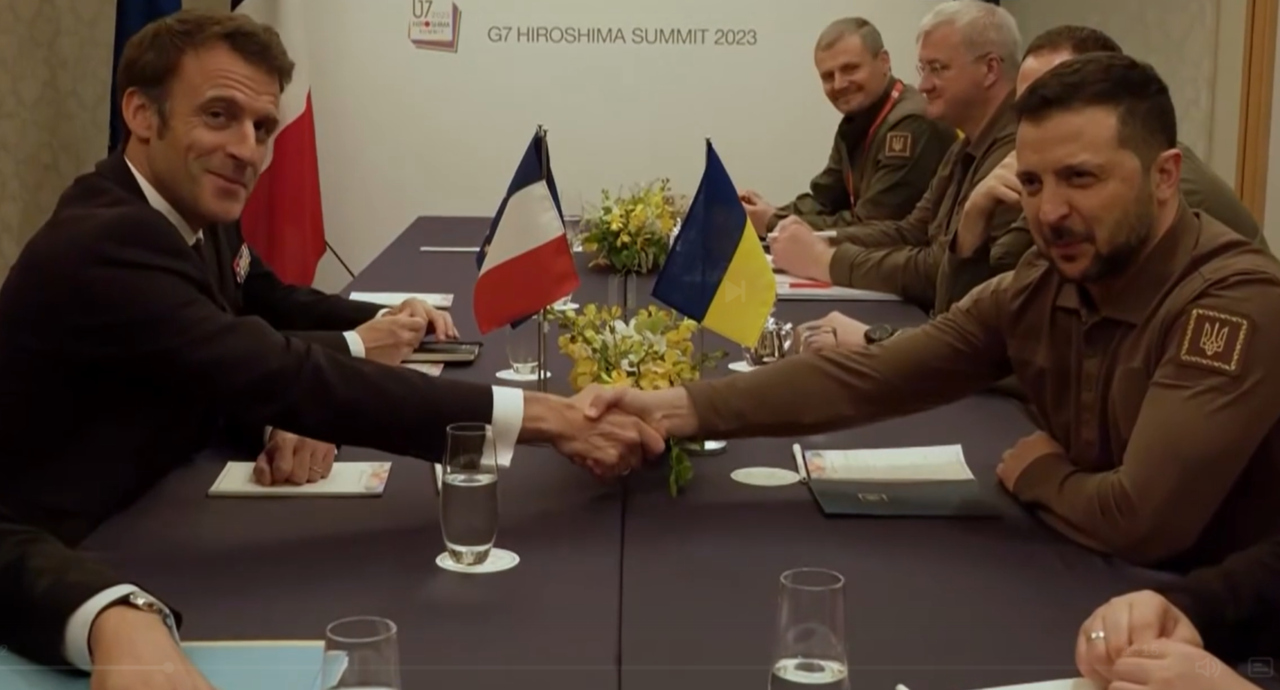 Macron Zelenszkij Ukrajna háború