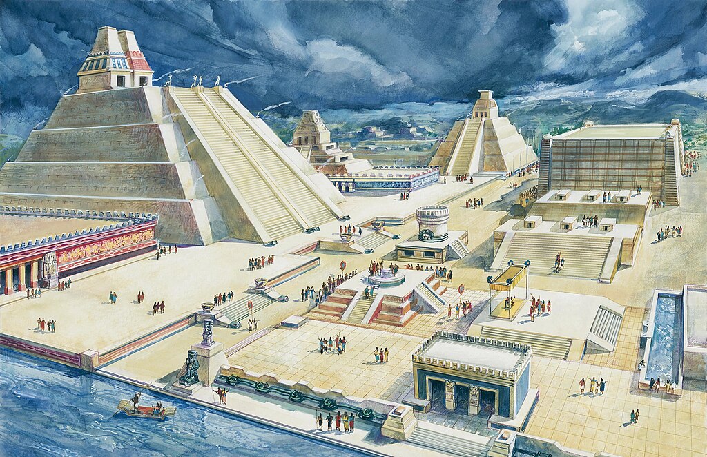 aztékok templom Tenocstitlan