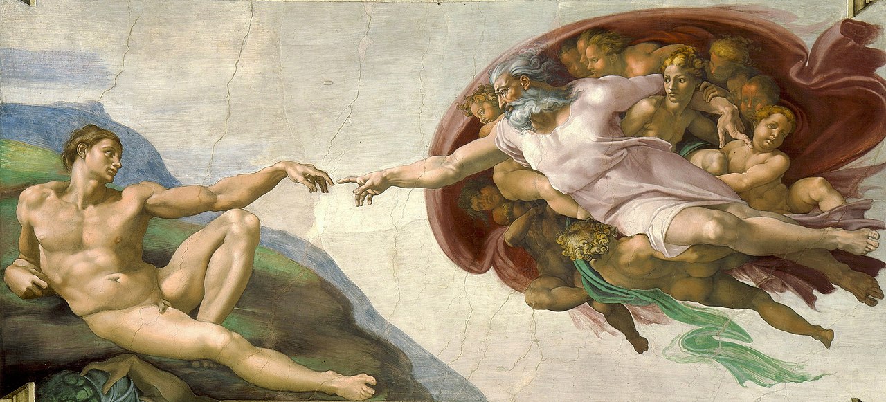 Michelangelo Ádám teremtése festmény