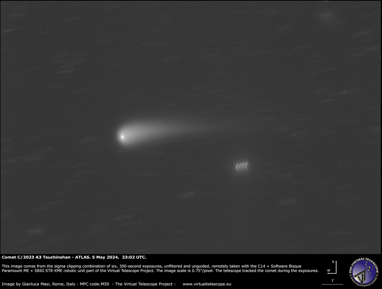 üstökös szabad szemmel látható