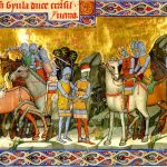 István elfogja Gyulát a Képes Krónika ábrázolásában (Wikipédia)