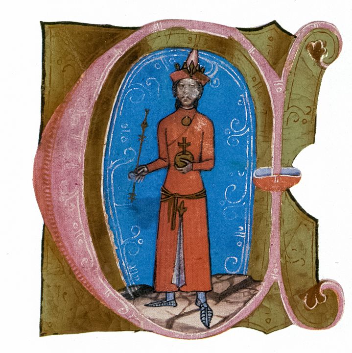 IV. (Kun) László magyar király a Képes Krónika miniatúráján (Wikipédia)