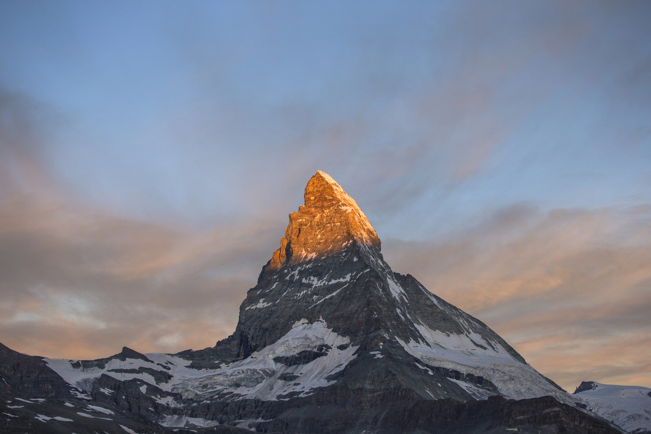 Matterhorn Olaszország Svájc határ gleccser