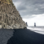 Reynisfjara Izland fekete homokos tengerpart