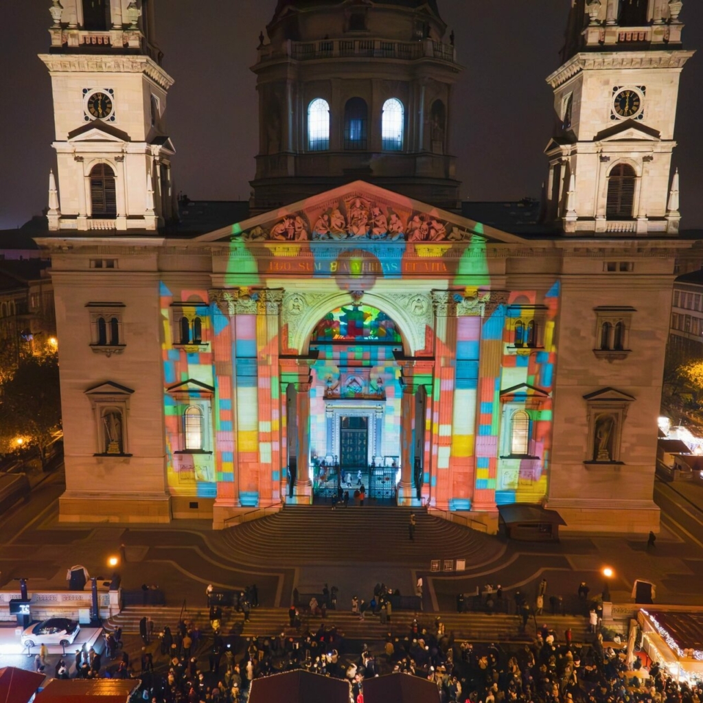 Advent Bazilika fényfestés