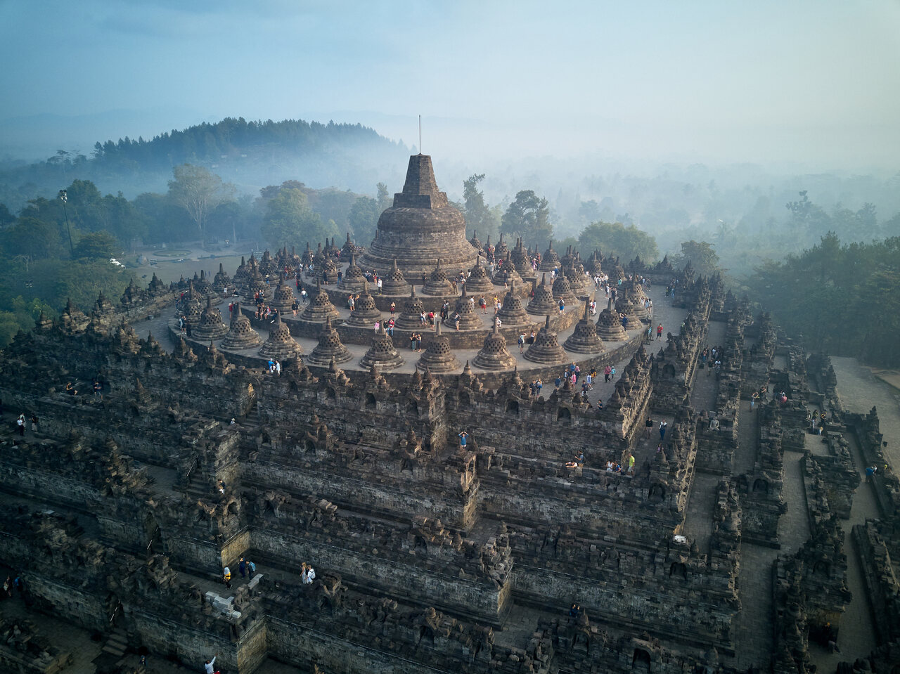 Borobudur Indonézia Buddhista templom