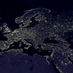 európa az űrből éjszaka fények eu space days