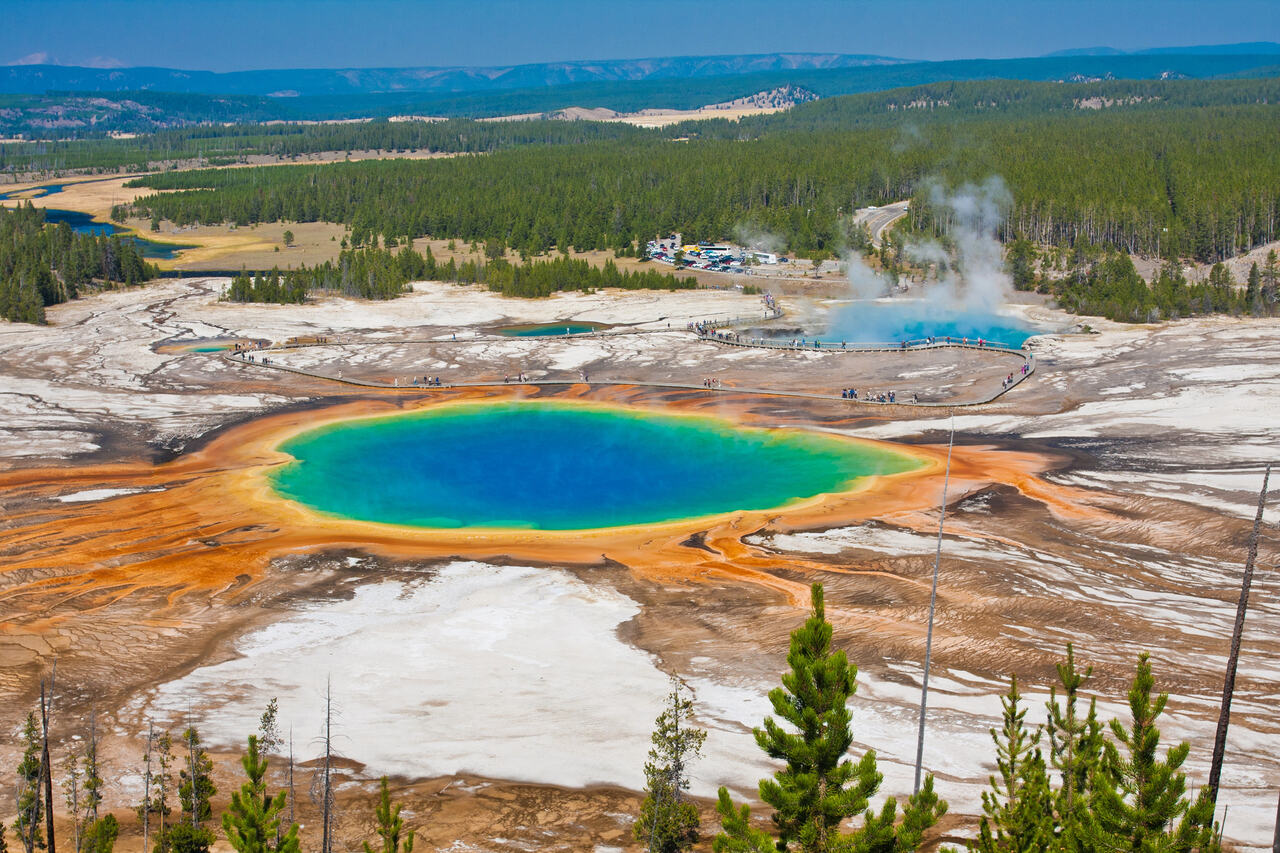 Yellowstone Nemzeti Park Egyesült Államok szupervulkán természeti katasztrófa vulkánkitörés