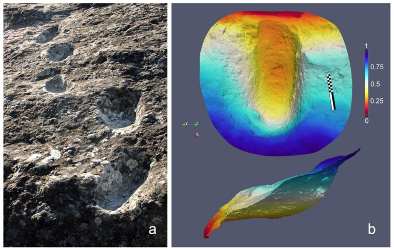 ördög lábnyom vulkán ember