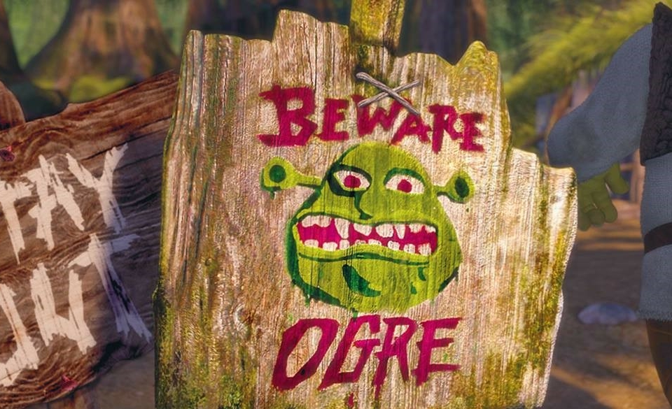 Shrek ogre tábla