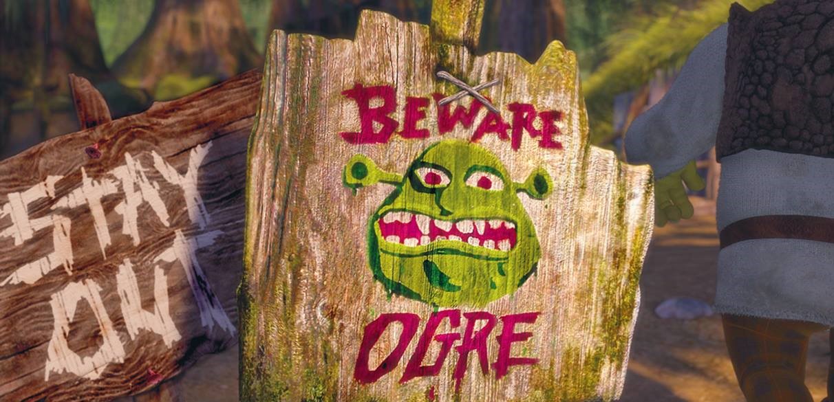 Shrek ogre tábla