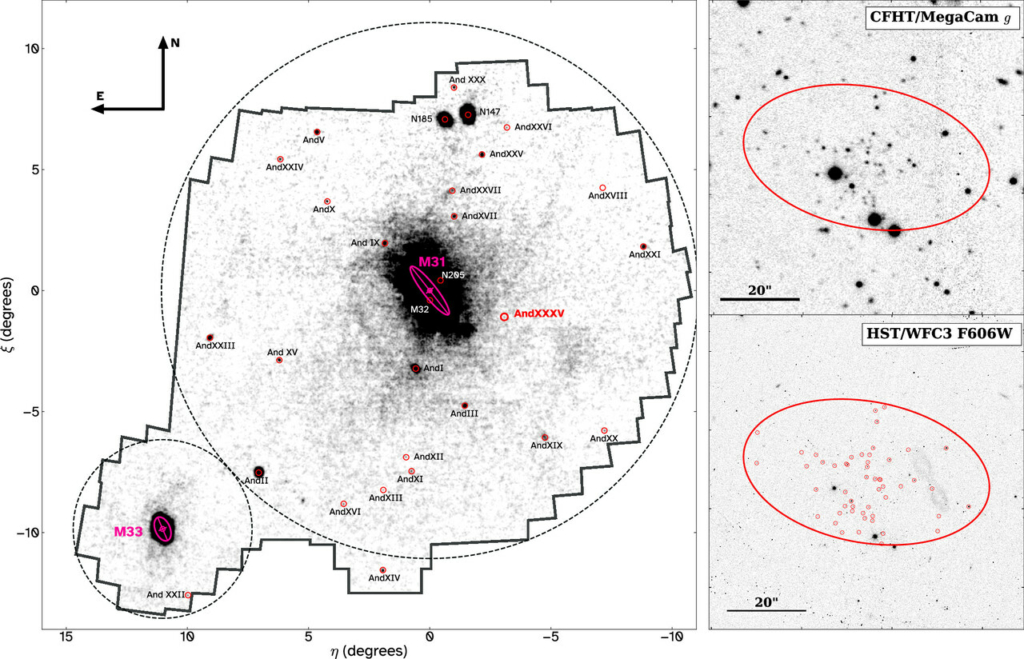 androméda galaxis kísérőgalaxis andromeda xxxv