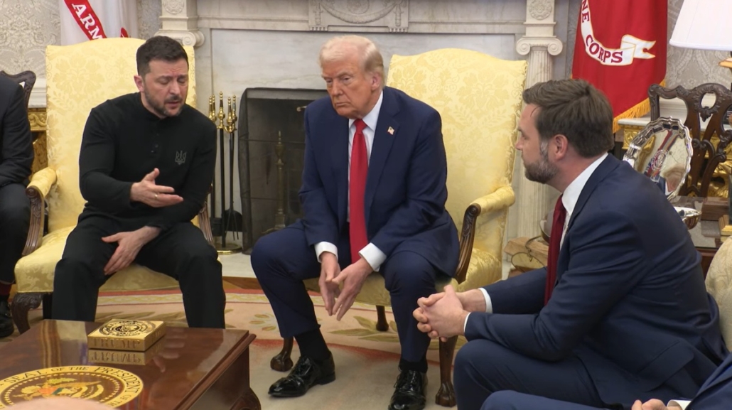 Trump Zelenszkij Vance Fehér Ház Ovális Iroda tárgyalás veszekedés vita