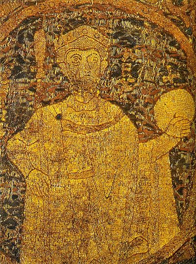 Szent István arckép koronázási palást