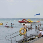 Balaton strand időjárás napos nyárias idő