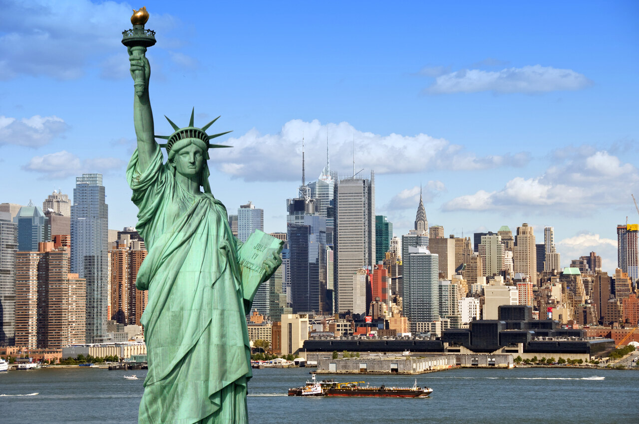 Szabadság-szobor New York USA Egyesült Államok angol nyelv hivatalos nyelv