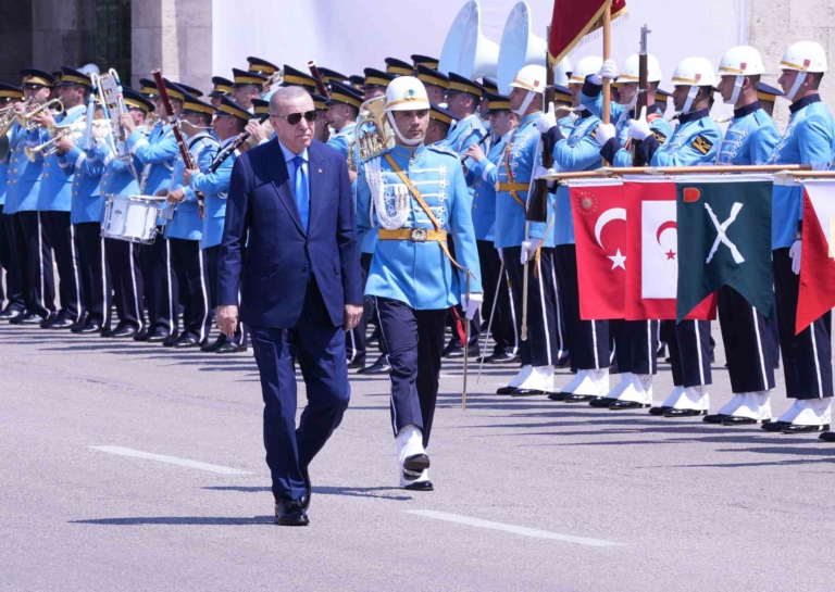 Erdoğan Ankarában 2025. július 15-én
