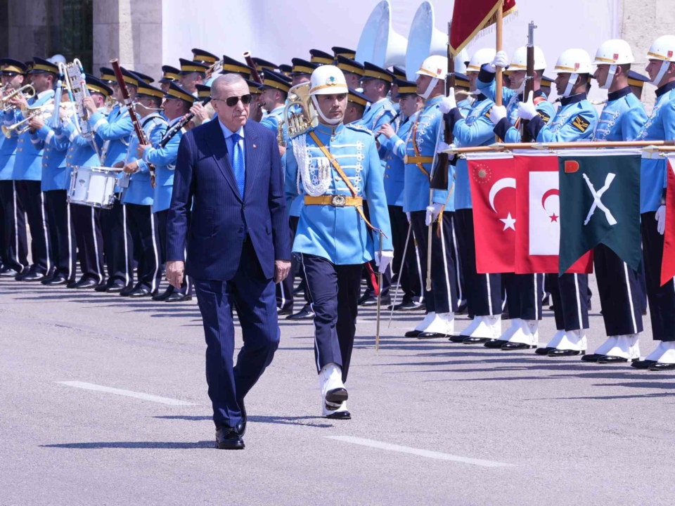 Erdoğan Ankarában 2025. július 15-én