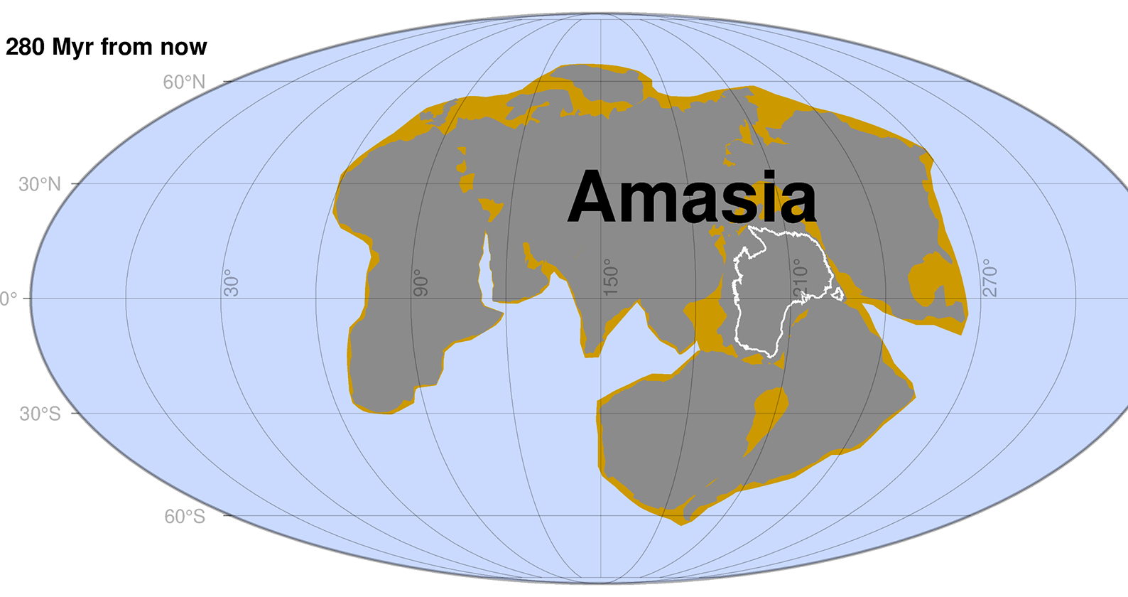 Amasia Pangea Proxima szuperkontinens