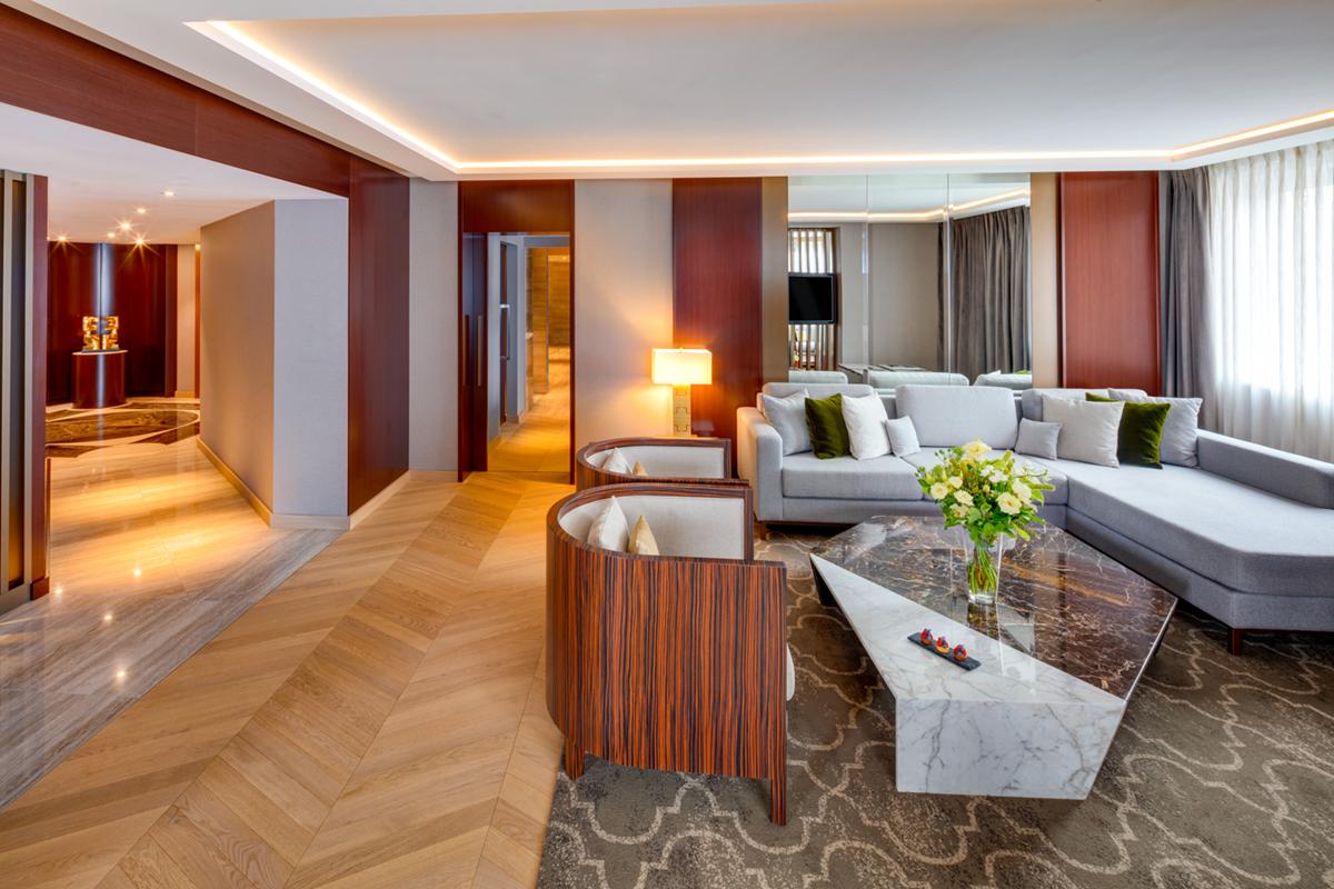 A budapesti Kempinski Hotel Corvinus elnöki lakosztálya