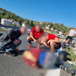 Magyar motoros balesete Szarajevó mellett