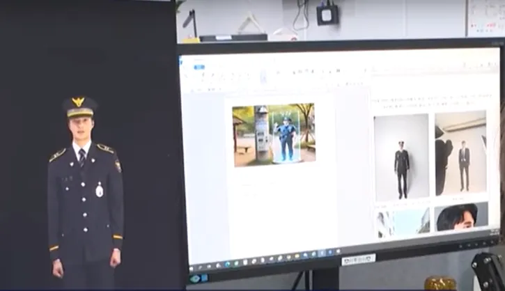 Hologram rendőr őrzi a békét és nyugalmat