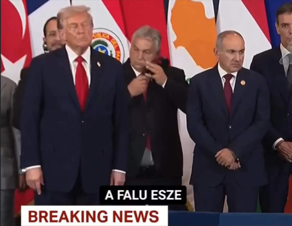 Orbán Viktor és a tolmácsgép