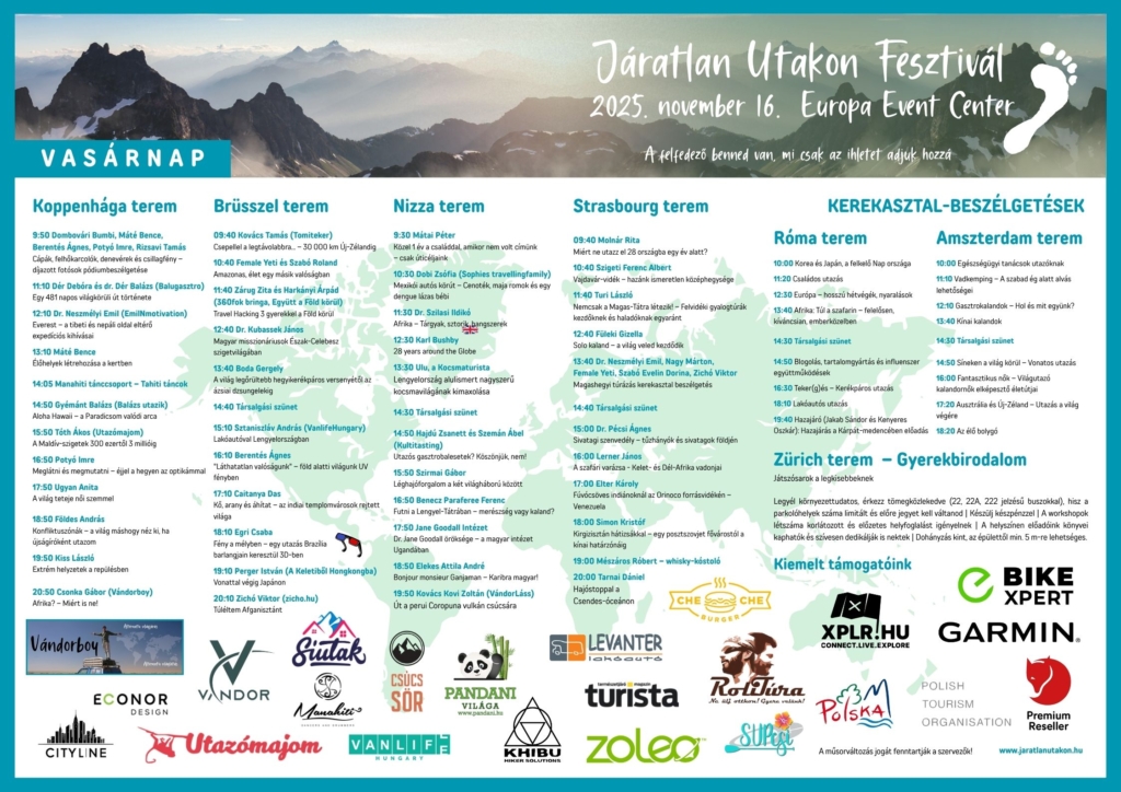 Program JUF vasárnap