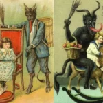 Krampusz Karácsony Mikulás Németország virgács