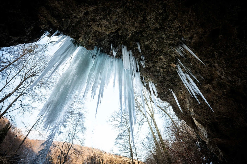 miskolci lillafüredi-vízesés befagyott