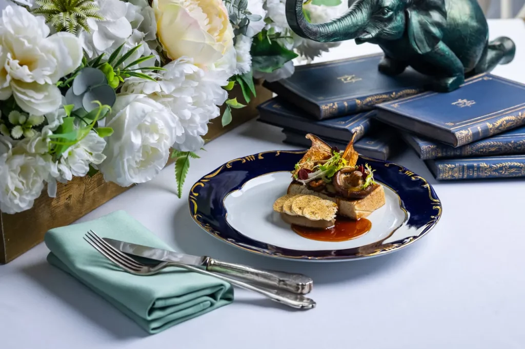 mushrooms with brioche and calf jus