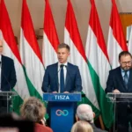 Péter Magyar international press conference