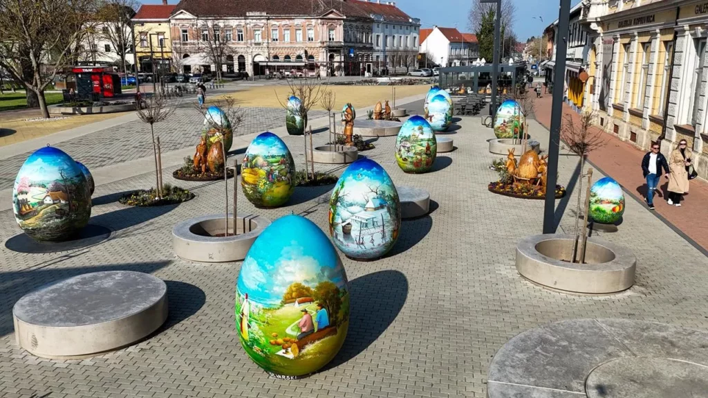 Horvátország Kapronca Koprivnica húsvét óriástojás
