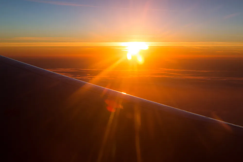 napfelkelte egy repülőről
