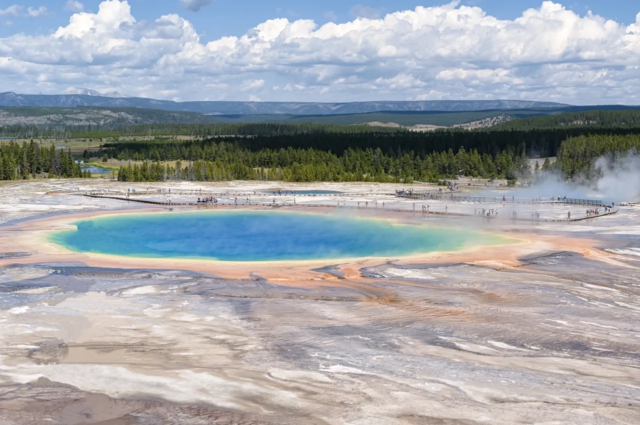 Egyesült Államok Yellowstone Nemzeti Park szupervulkán kaldera