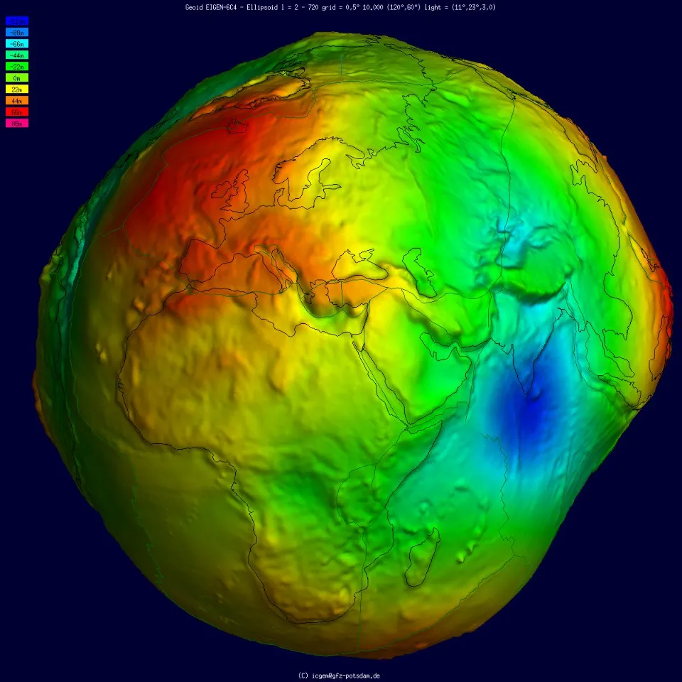 Föld bolygó geoid alakú nem tökéletes gömb