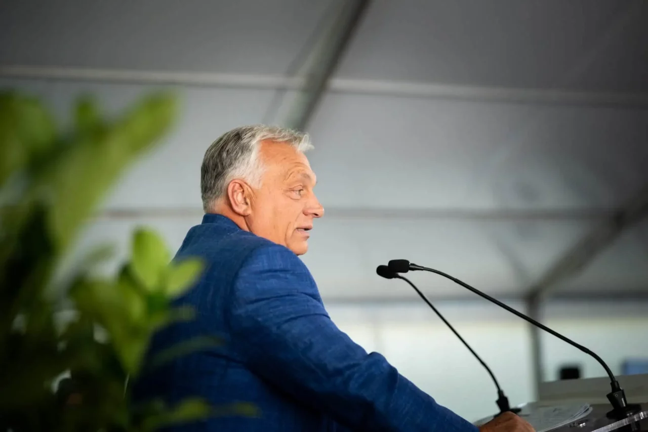 Orbán Viktor a kötcsei pikniken 2026. szeptember 12-én.