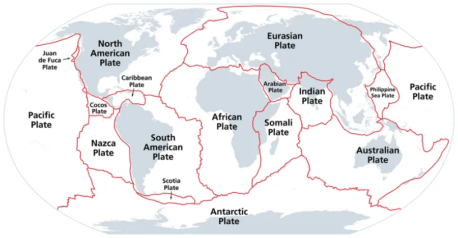 Tektonikus lemezek Afrika