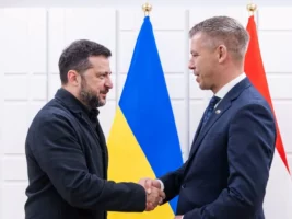 Magyar Péter és Volodimir Zelenszkij
